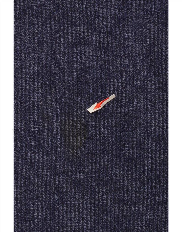 Marks & Spencer Herre sweater med rund hals, lille marineblå akryl