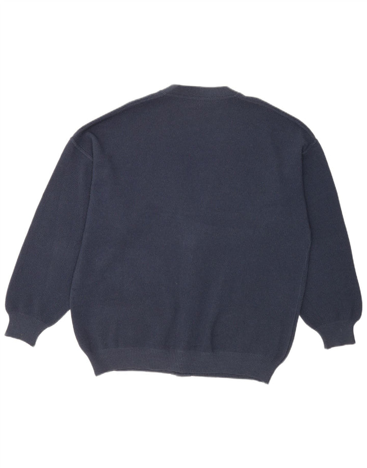 Il Granchio Herre Cardigan Sweater Large Navy Blue Wool