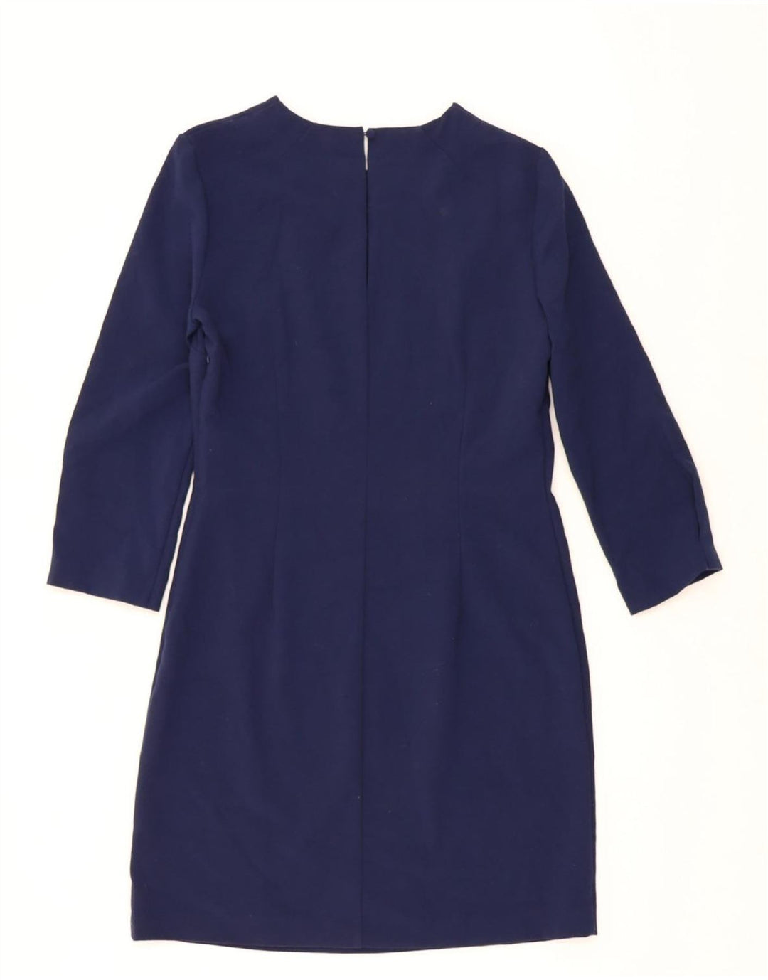 BENETTON Womens 3/4 Sleeve Sheath Dress UK 10 Small Navy Blue Polyester Vintage Benetton and Second-Hand Benetton from Messina Hembry 