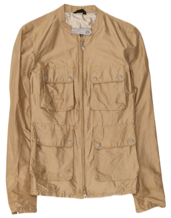 Belstaff Womens Utility Jacket IT 42 Medium Beige Silke