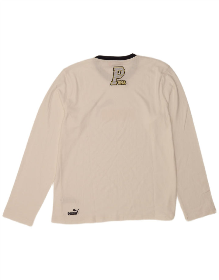 Puma Herre Grafisk Top Langærmet XL Hvid Bomuld
