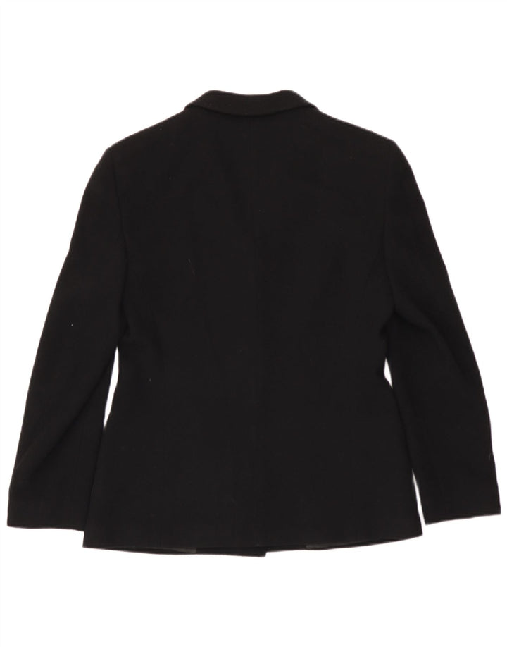 Hugo Boss Dame 3-knaps blazerjakke UK 14 Medium Sort Virgin Wool