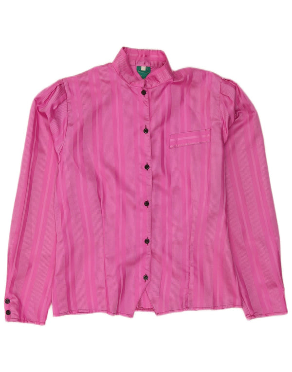 Canda Dameskjorte UK 12 Medium Pink Stribet Polyester