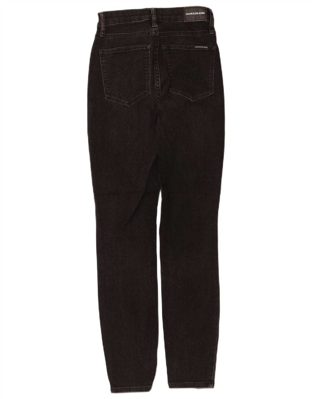 CALVIN KLEIN Dame Skinny Jeans W26 L30 Sort Bomuld