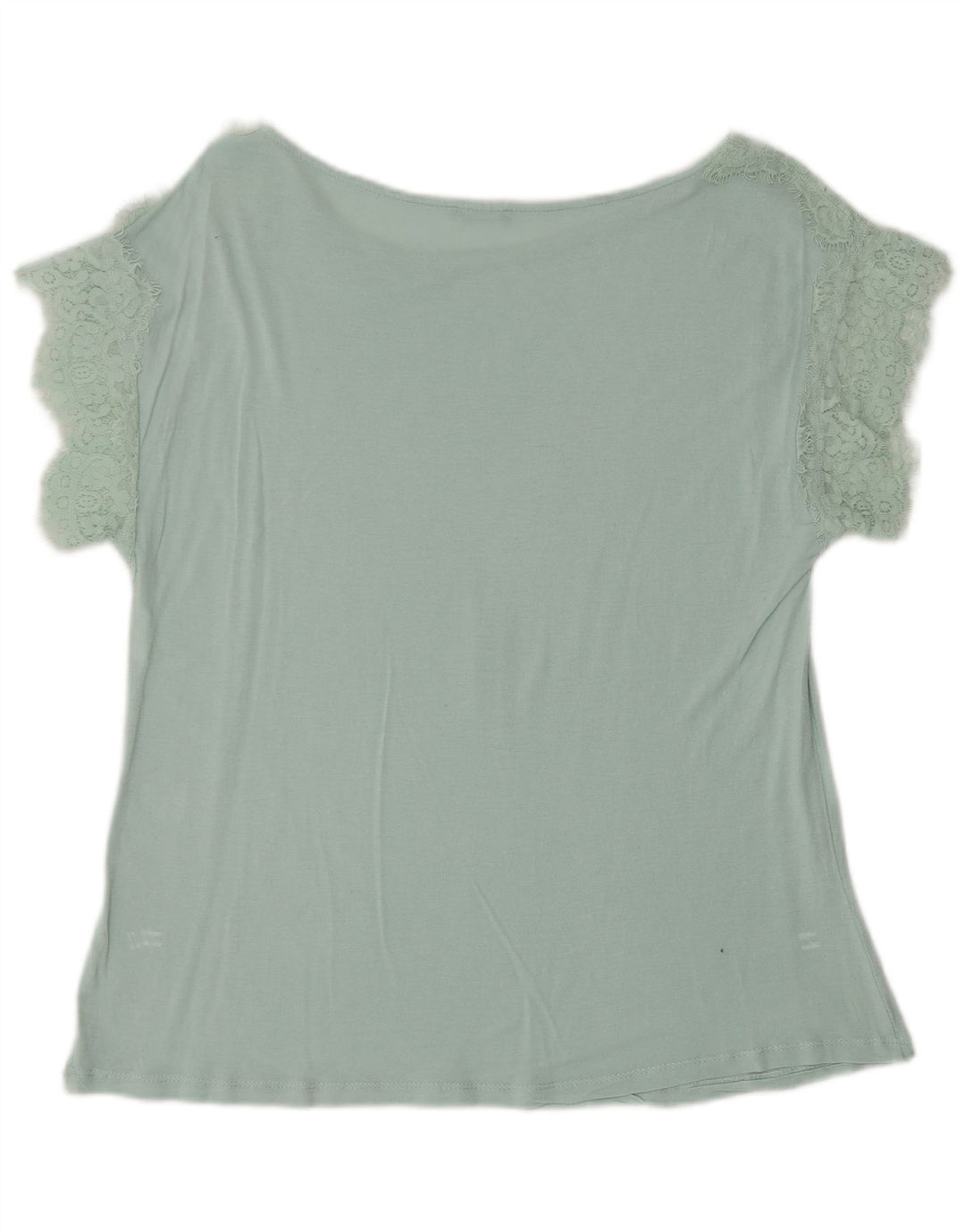 BENETTON Dame bluse Top UK 14 Medium Grøn