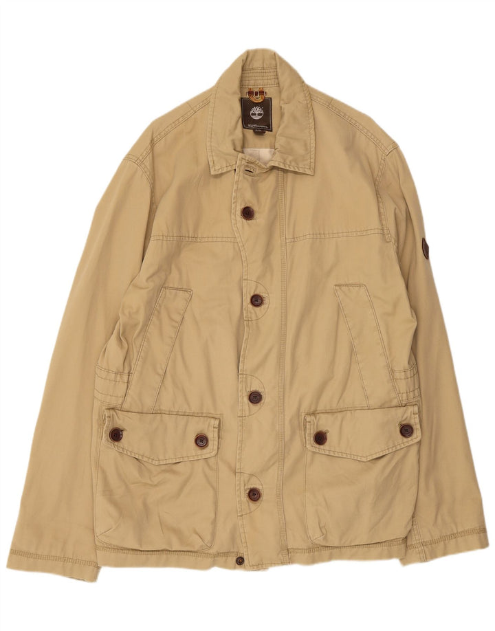 Timberland Mens Earthkeepers Utility Jacket UK 42 XL Beige Bomuld