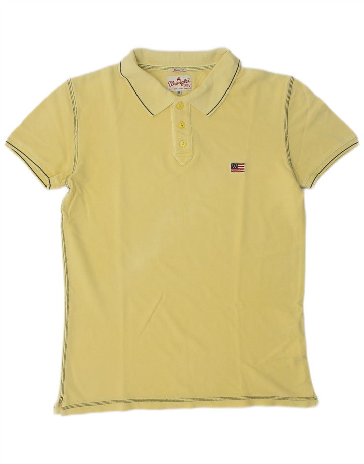 Wrangler Herre Slim Fit Polo Shirt Medium Gul Bomuld