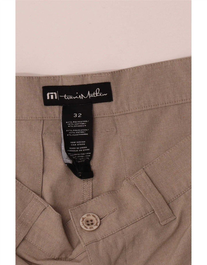 Travis Mathew Herre Regular Fit Chino Shorts W32 Medium Beige Polyester