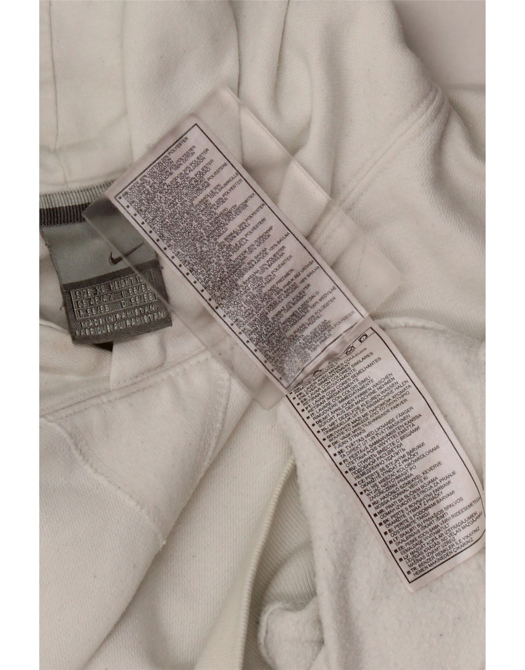 NIKE Hættetrøje til mænd UK 45/47 XL hvid bomuld