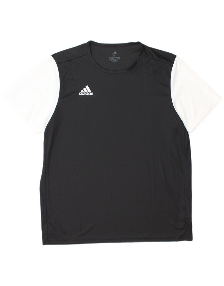 Adidas Herre Aeroready T-Shirt Top XL Sort Colourblock Polyester