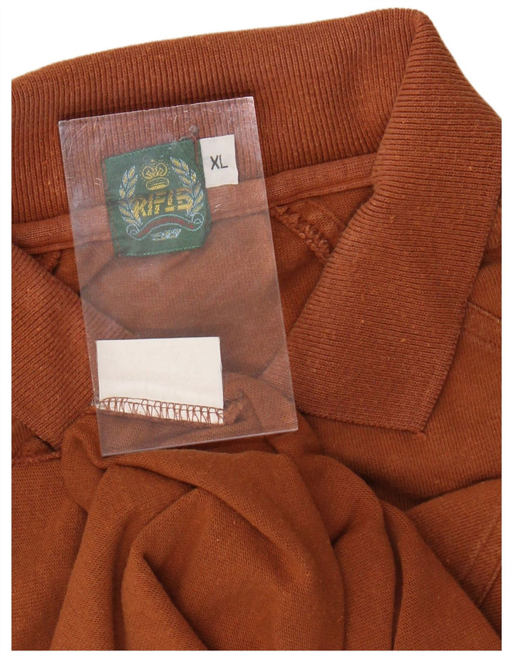RIFLE Herre poloshirt XL brun bomuld