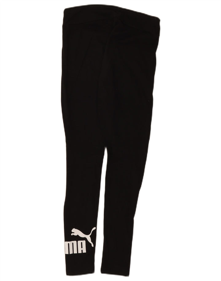 Puma Grafiske Leggings til kvinder UK 8 Small Black Bomuld
