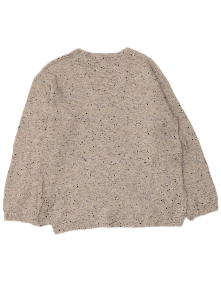 Marks & Spencer Dame V-hals sweater UK 10 Small Grey Flecked