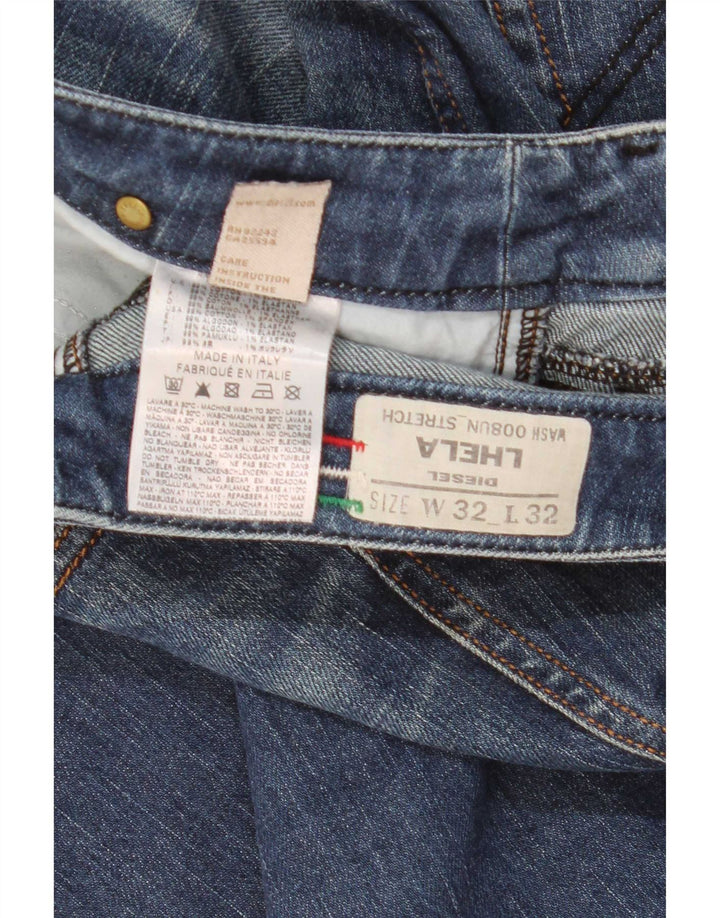 Diesel Dame Lhela Straight Jeans W32 L32 Blå Bomuld