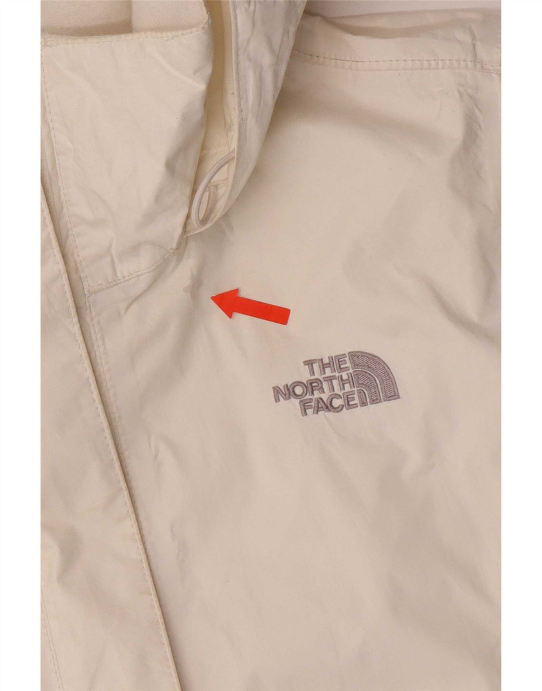 The North Face Regnjakke med hætte til kvinder UK 14 Medium White Nylon