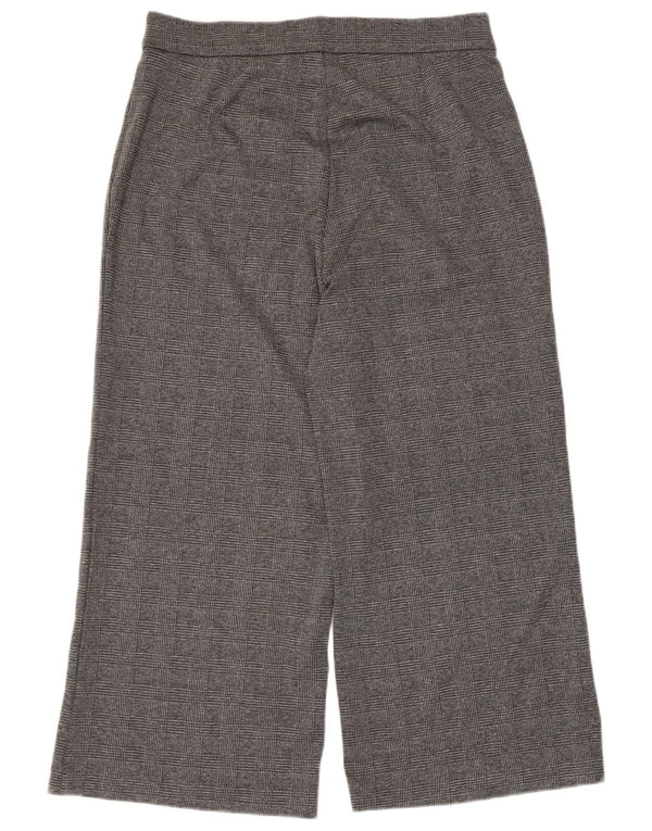 Marks & Spencer Dame Cropped Trousers UK 16 Large W34 L24 Grå ternet