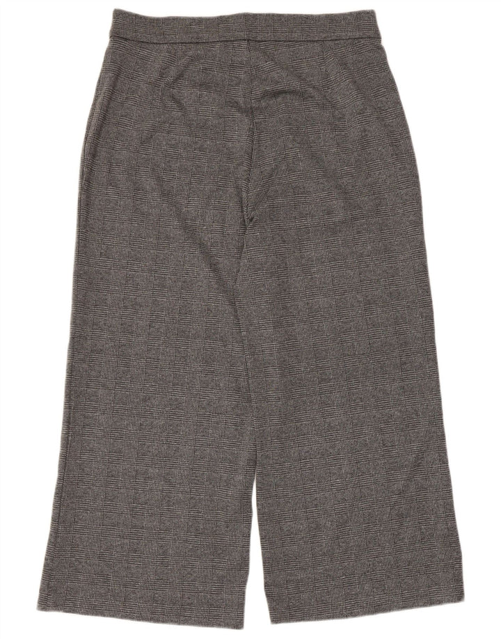 Marks & Spencer Dame Cropped Trousers UK 16 Large W34 L24 Grå ternet