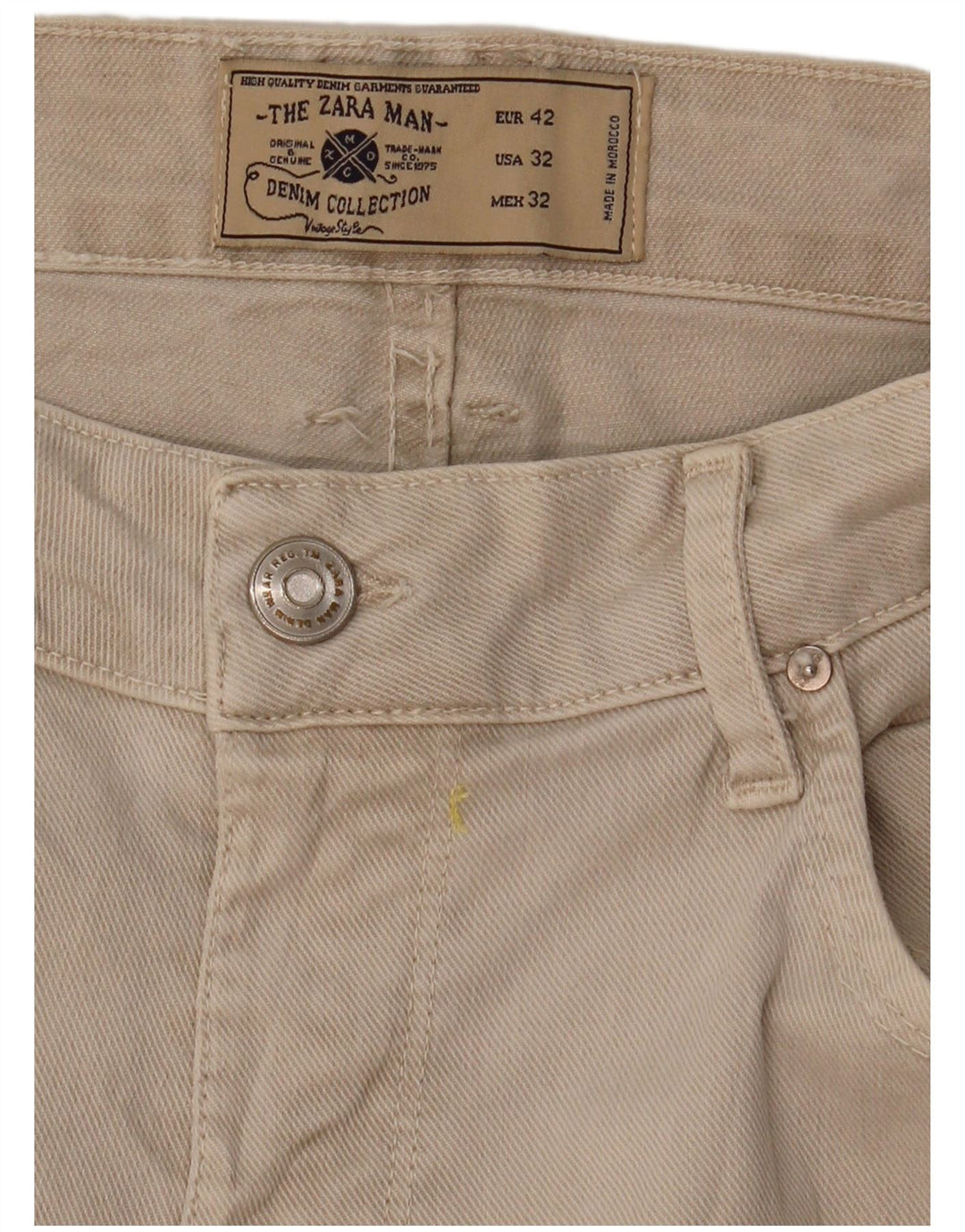 Zara Herre Casual Shorts EU 42 Large W32 Beige