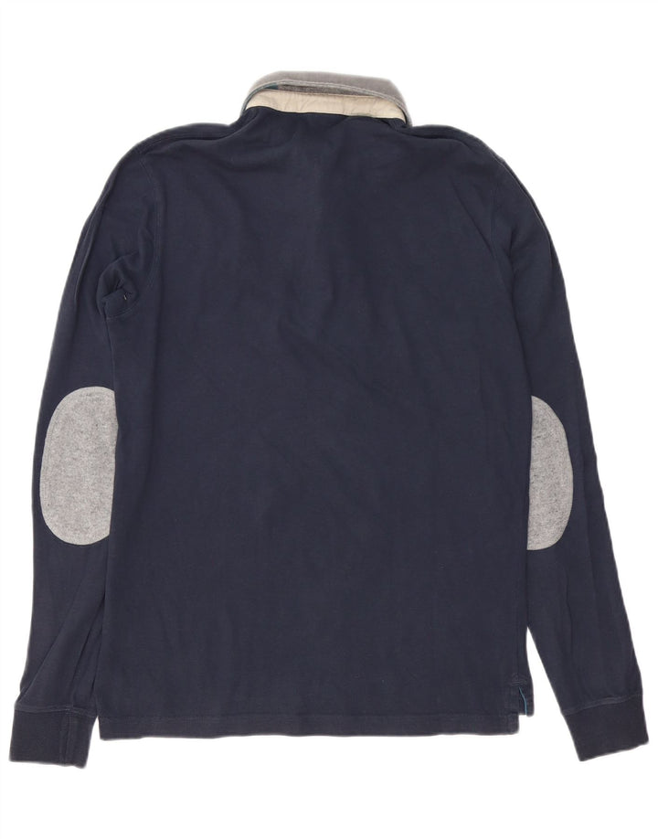 Fred Mello Herre Grafisk Langærmet Rugby Polo Shirt Medium Navy Blue