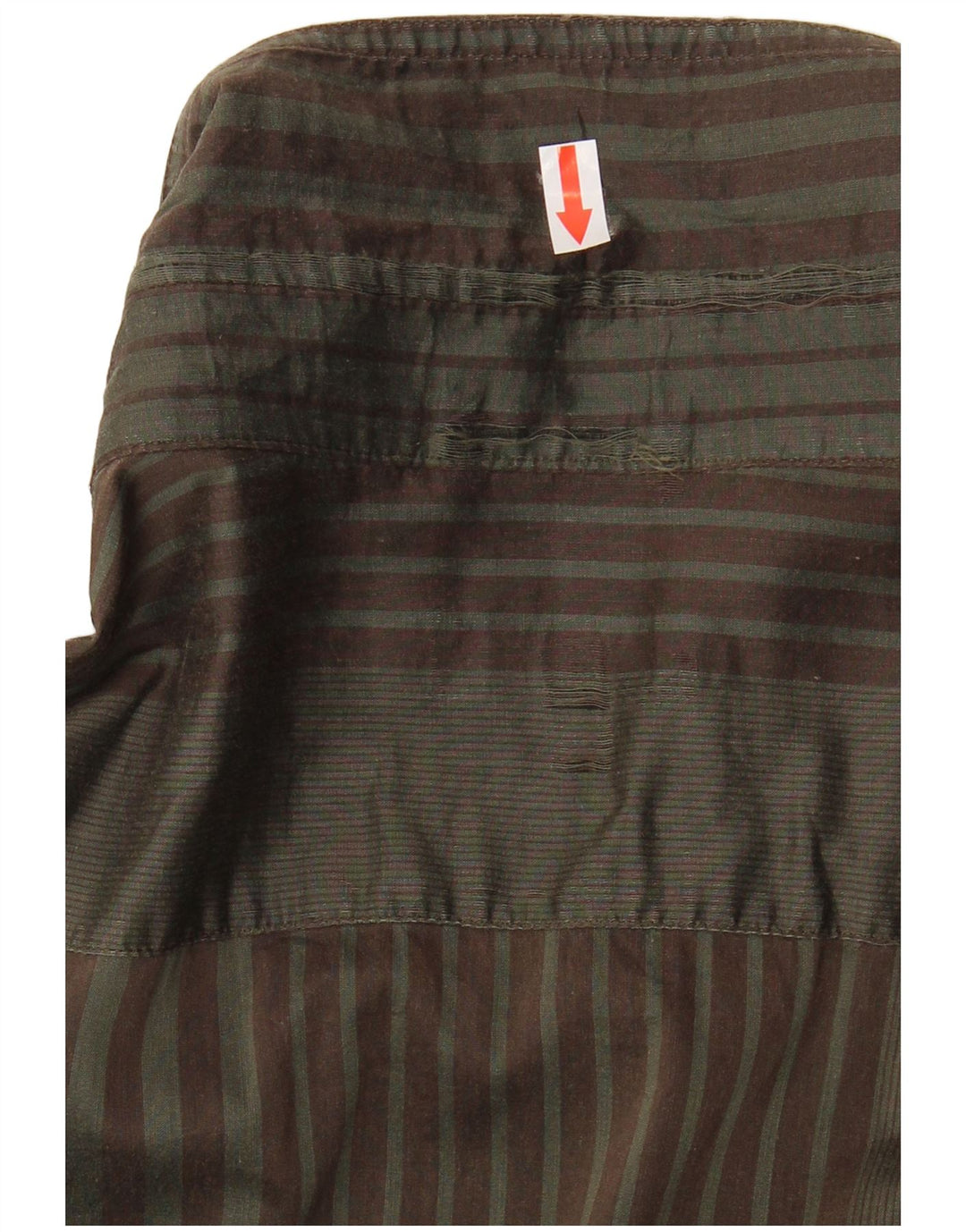 Trussardi Jeans Herreskjorte 3XL Khaki Stribet Bomuld