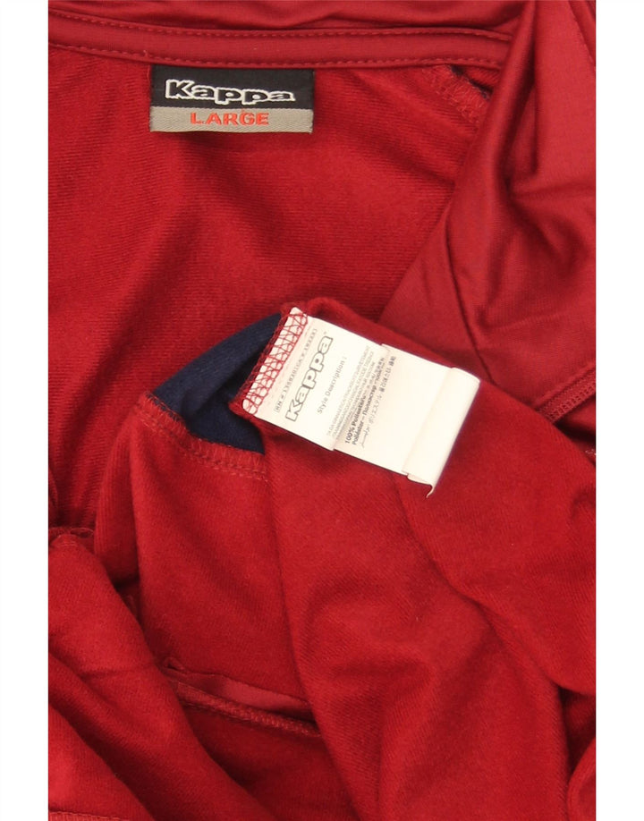 Kappa Herre grafisk træningsdragt Topjakke Stor Rød Colourblock Polyester