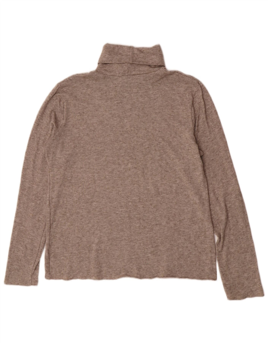 Zara Dame Roll Neck Bluse Top UK 18 XL Brun