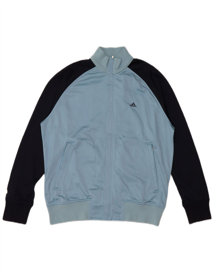 Adidas drenge grafisk træningsdragt topjakke 15-16 år Blue Colourblock