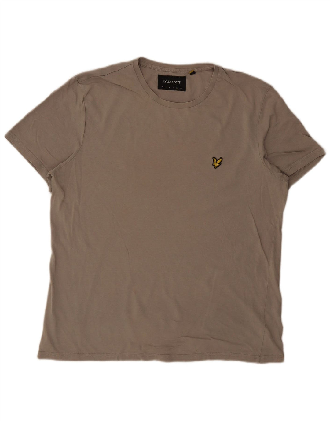 LYLE & SCOTT Herre T-Shirt Top XL Beige Bomuld