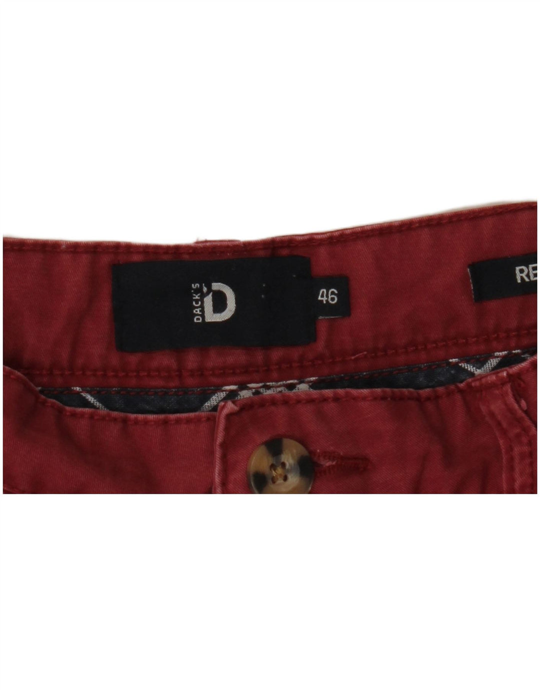 Dacks Herre Regular Chino Shorts IT 46 Small W33 Burgundy