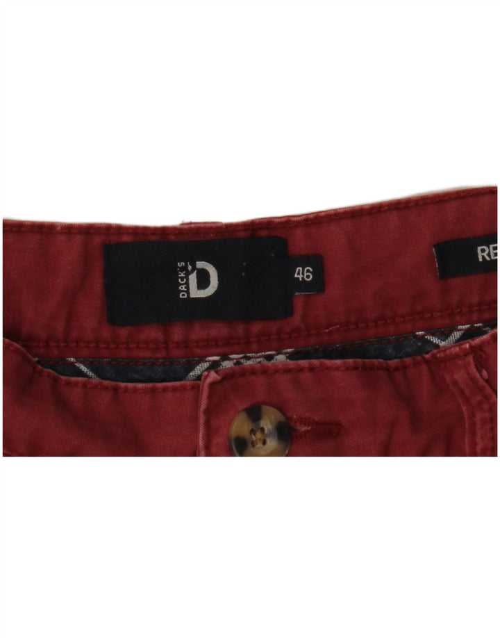 Dacks Herre Regular Chino Shorts IT 46 Small W33 Burgundy