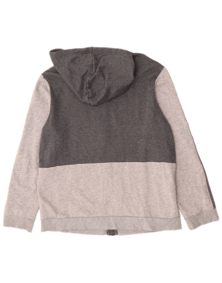 Adidas Dame Hættetrøje Sweater UK 14 Medium Grey Colourblock