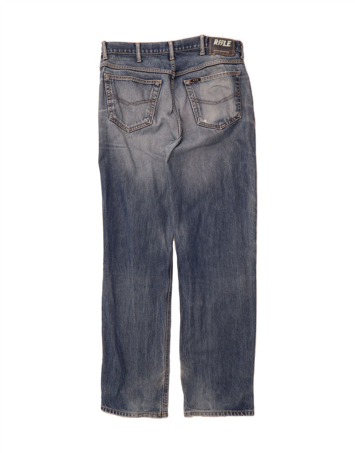 RIFLE Mens Straight Jeans W34 L32 Blue Vintage Rifle and Second-Hand Rifle from Messina Hembry 