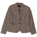 Massimo Dutti Dame 2-knaps blazerjakke EU 44 XL Sort Houndstooth