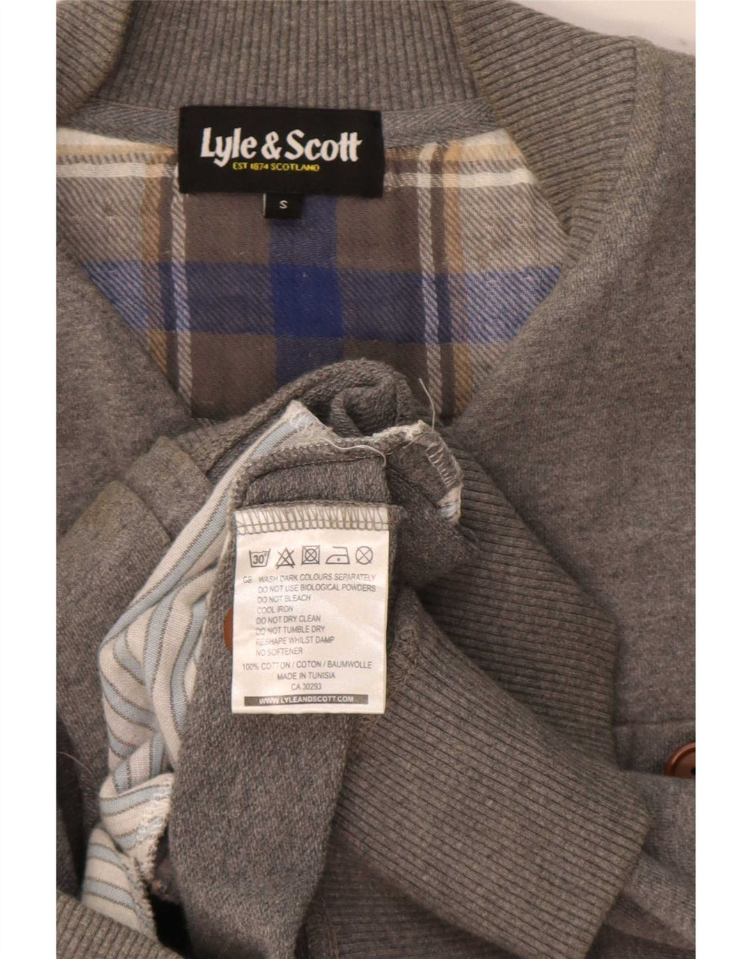 Lyle & Scott Herre cardigan sweater lille grå bomuld
