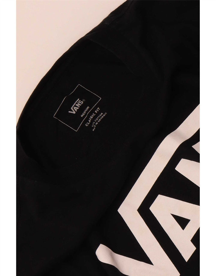 Vans Herre Classic Fit Grafisk Top Langærmet Medium Sort Bomuld