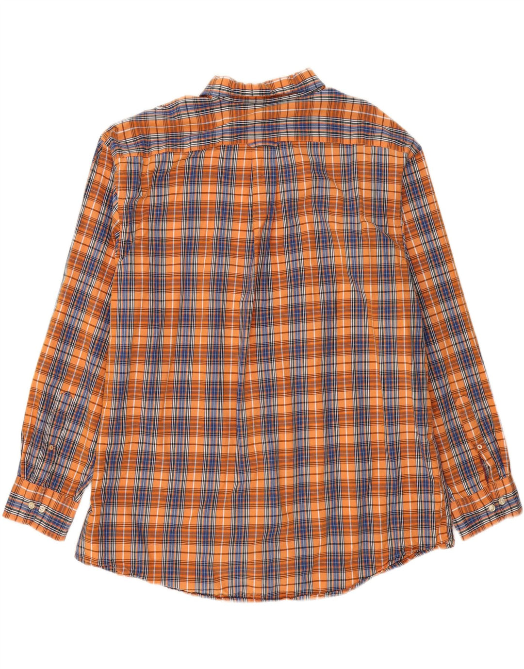 IZOD Mens Big & Tall Shirt 2XL Orange Check Cotton