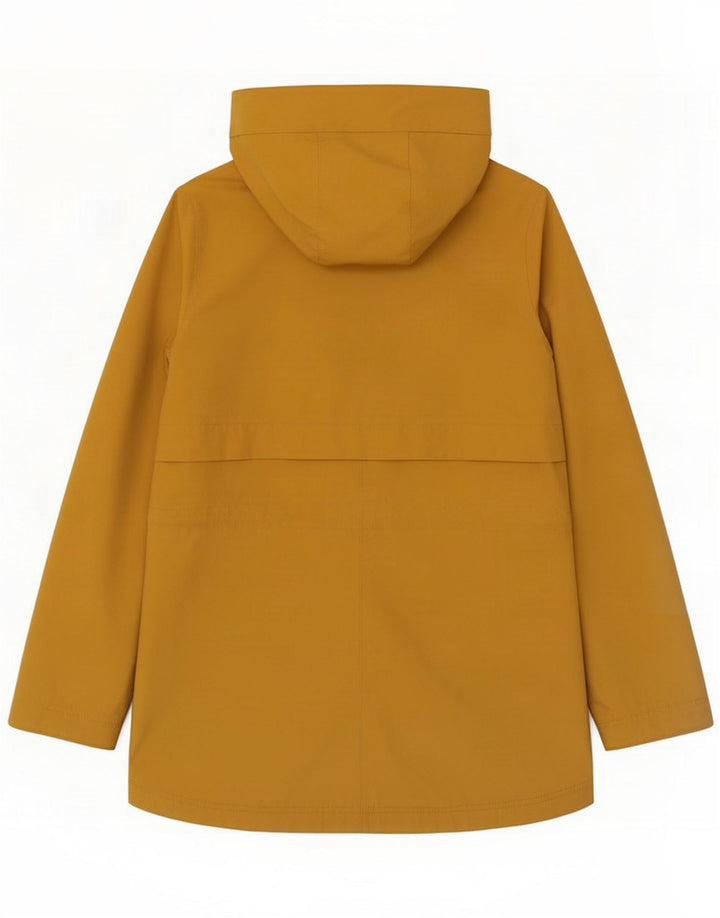 Barbour Womens Hooded Rain Jacket UK 12 Medium Yellow Polyester