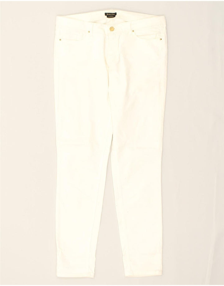 MASSIMO DUTTI Womens Slim Jeans W32 L29 White Cotton | Vintage Massimo Dutti | Thrift | Second-Hand Massimo Dutti | Used Clothing | Messina Hembry 