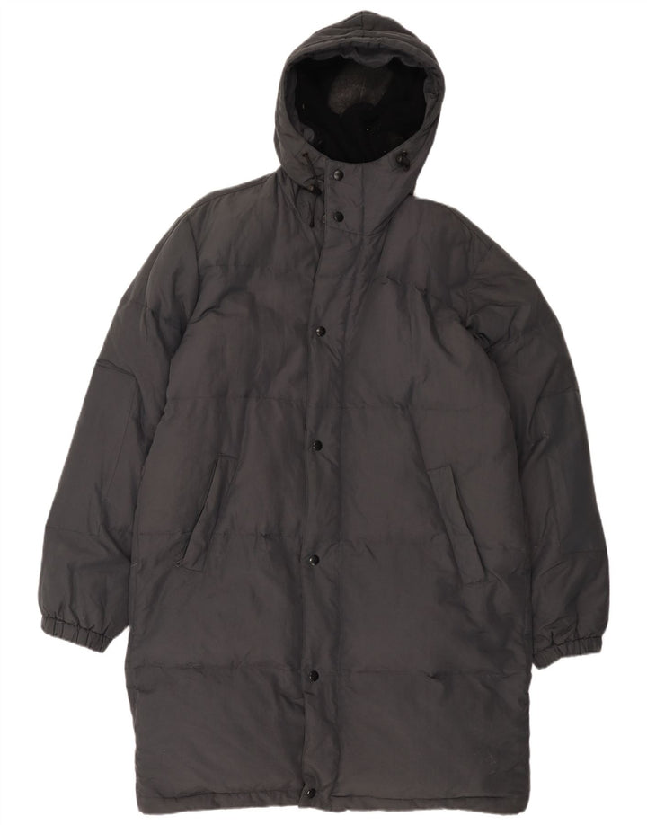 Gazzarrini Herre hættepolstret frakke UK 42 XL Sort polyamid