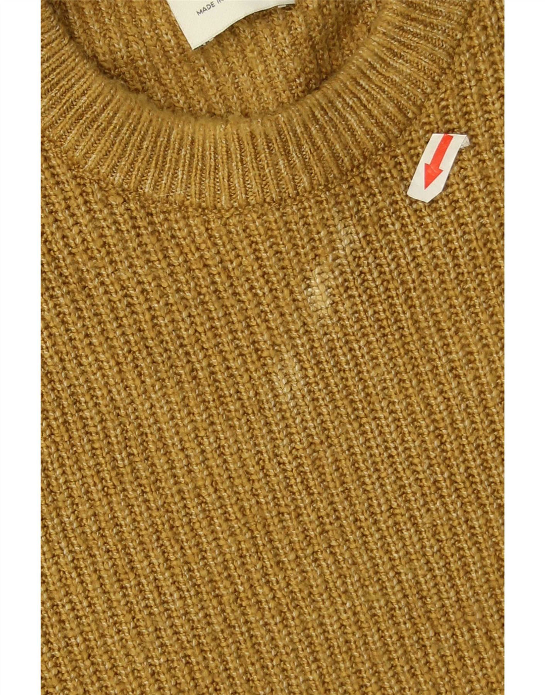 Marks & Spencer Herre sweater med rund hals, stor gul polyamid