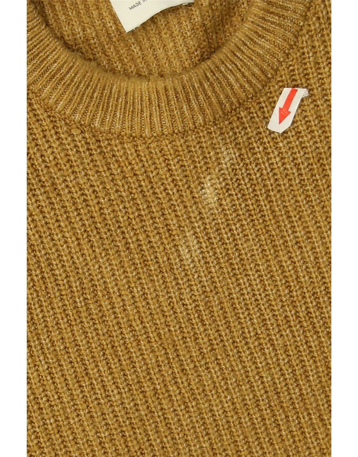 Marks & Spencer Herre sweater med rund hals, stor gul polyamid