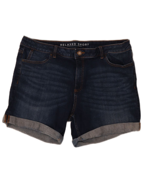 Marks & Spencer Dame denimshorts med afslappet pasform UK 18 XL W38 Marineblå