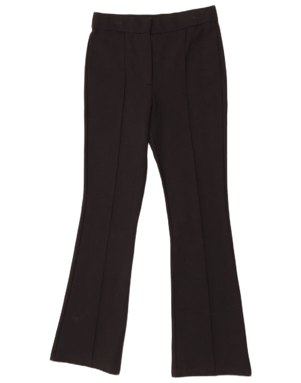 Zara Dame Bootcut Suit Bukser Small W26 L29 Black Viscose