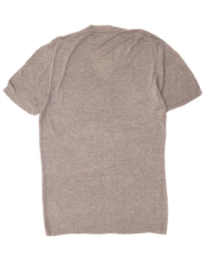 Zara Herre T-Shirt Top Stor Grå Flecked