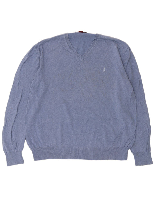 Marlboro Classics Herre V-hals sweater 2XL Blå