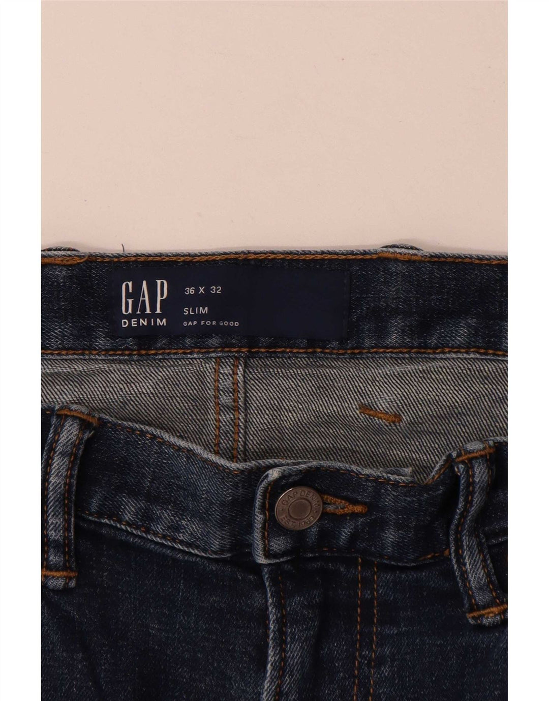 Gap Herre Slim Jeans W36 L27 Marineblå Bomuld