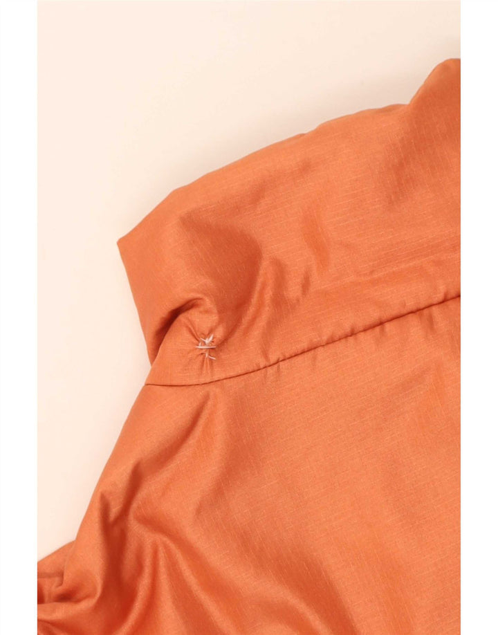 Vintage Herre Loose Fit Polstret Jakke UK 40 Stor Orange Polyamid