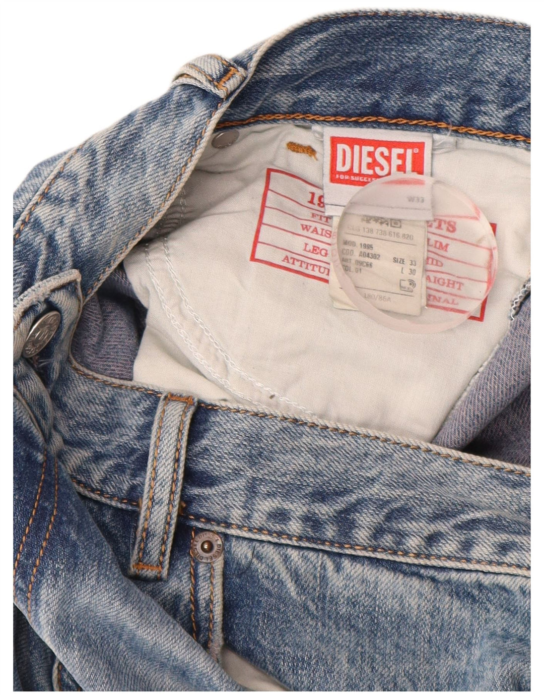 Diesel Slim Jeans til mænd W33 L28 Blå