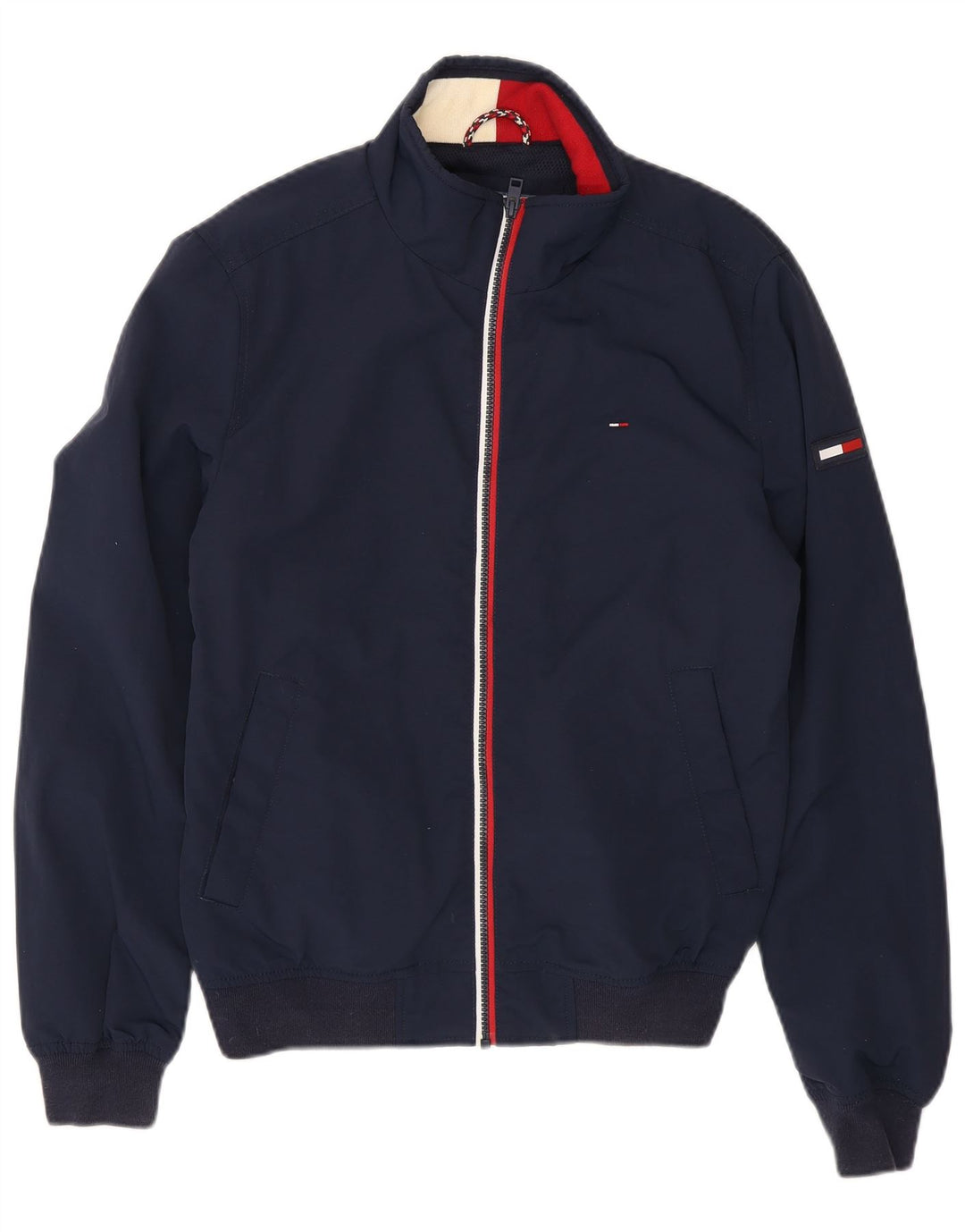 Tommy Hilfiger Herre Bomber Jacket UK 36 Small Navy Blue Polyamide