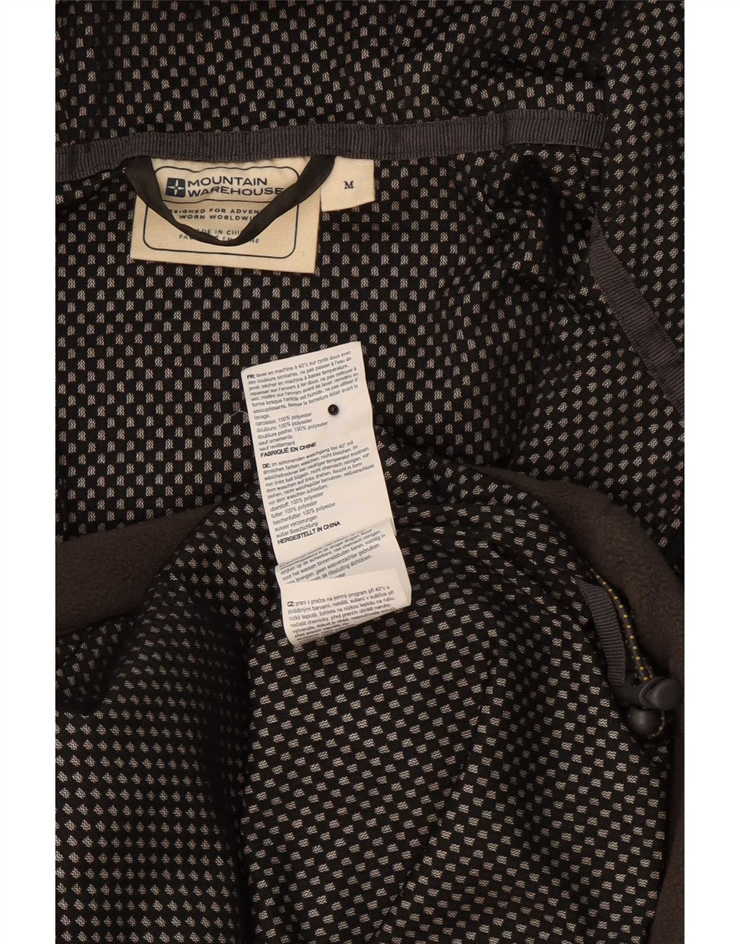 Mountain Warehouse Herre fleecejakke med hætte UK 38 Medium Grey Colourblock
